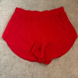 CRZ YOGA Women's Vibrant Red Athletic Shorts